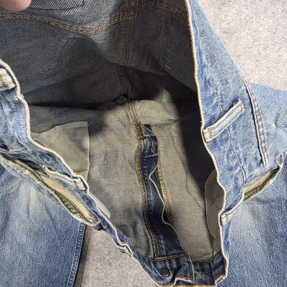 Vintage 90s Levis Jeans Mens 38x32 Straight Leg‎ Denim Orange Tab USA 40509-0215